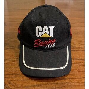 CAT Racing Hat Cap Ward Burton Embroidered Logo Black NEW